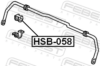 FEBEST HSB-058 Mounting, stabiliser bar