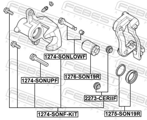 Piston, brake caliper 1276-SON19R