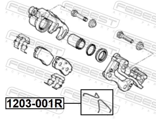 Spring, disc brake pad 1203-001R