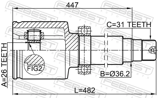 Joint Kit, drive shaft 2111-CA223RH