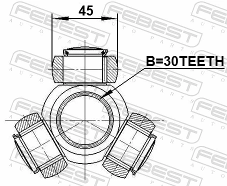 Spider Assembly, drive shaft 2116-TRD