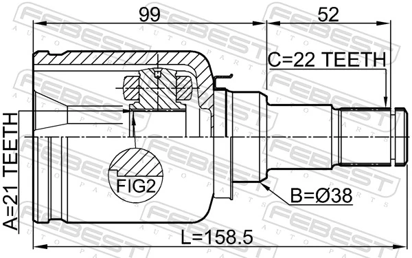 Joint Kit, drive shaft 2111-FUSATLH