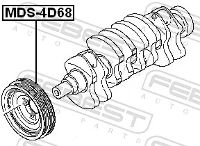 FEBEST MDS-4D68 Belt Pulley, crankshaft