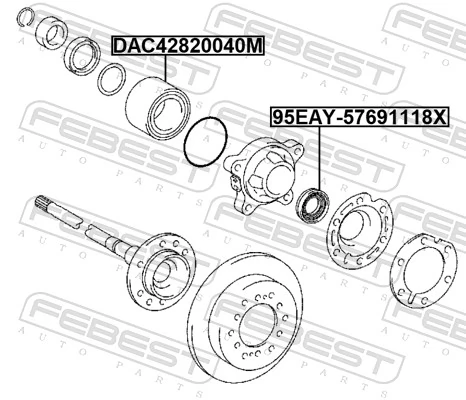 FEBEST DAC42820040M Wheel Bearing