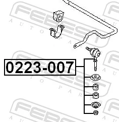 Link/Coupling Rod, stabiliser bar 0223-007