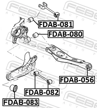 FEBEST FDAB-082 Mounting, control/trailing arm