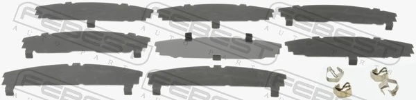 FEBEST 0103-ACA30F Anti-Squeal Foil, brake pad (back plate)