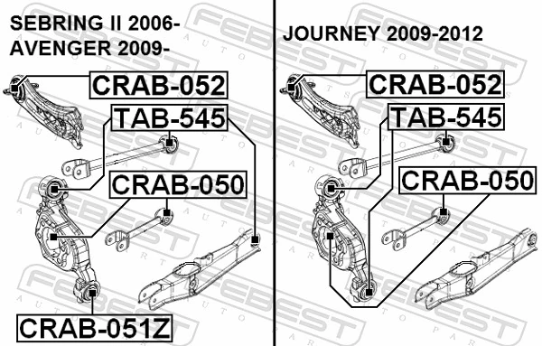 控制臂/牵引臂衬套 CRAB-050