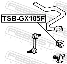 FEBEST TSB-GX105F Mounting, stabiliser bar