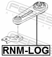 Mounting, engine RNM-LOG