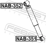 Bush, shock absorber NAB-351