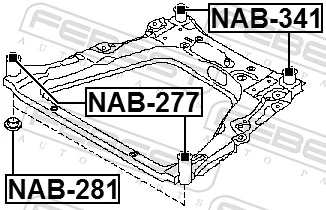 Bushing, axle beam NAB-341