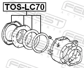 FEBEST TOS-LC70 Repair Kit, steering knuckle