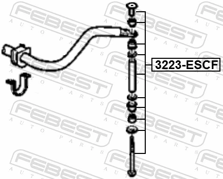 FEBEST 3223-ESCF Link/Coupling Rod, stabiliser bar