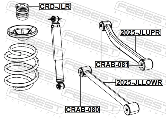 Mounting, control/trailing arm CRAB-080