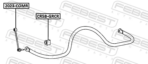 FEBEST CRSB-GRCR Mounting, stabiliser bar
