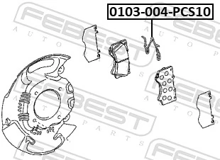 Spring, disc brake pad 0103-004-PCS10
