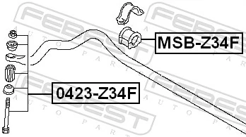 Mounting, stabiliser bar MSB-Z34F