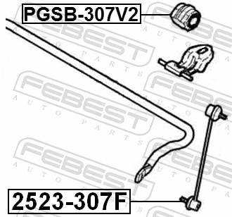 Mounting, stabiliser bar PGSB-307FV2