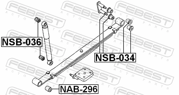 Bushing, leaf spring NSB-034