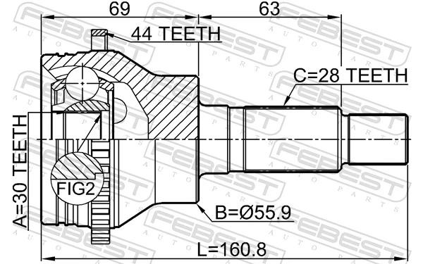 Joint Kit, drive shaft 0510-CX7A44R
