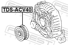 Belt Pulley, alternator TDS-ACV40
