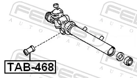 FEBEST TAB-468 Mounting, steering gear