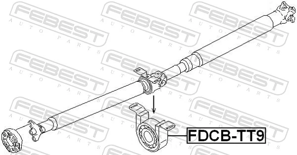 Bearing, propshaft centre bearing FDCB-TT9