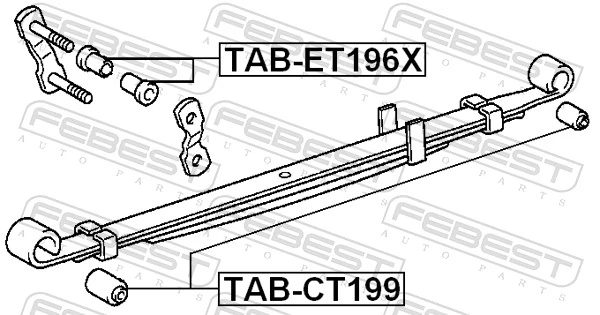 Bushing, leaf spring TAB-CT199