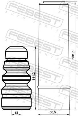 FEBEST KSHB-RIOIIR-KIT Dust Cover Kit, shock absorber