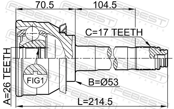 Joint Kit, drive shaft 0610-004