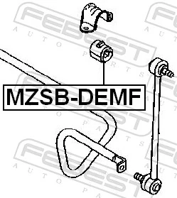 Mounting, stabiliser bar MZSB-DEMF