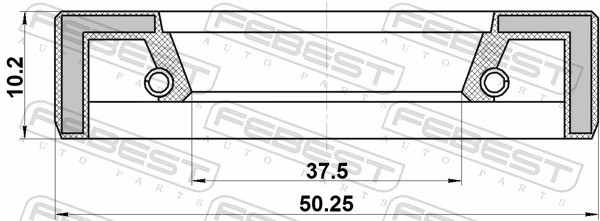 FEBEST 95FAY-39501012X Shaft Seal, differential