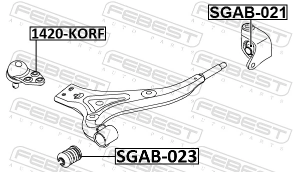 FEBEST 1420-KORF Ball Joint