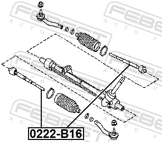 FEBEST 0222-B16 Inner Tie Rod