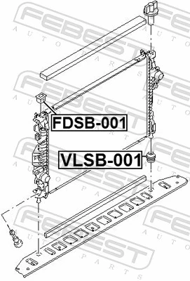 Mounting, radiator VLSB-001
