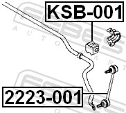 Mounting, stabiliser bar KSB-001