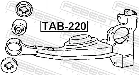 FEBEST TAB-220 Mounting, steering gear