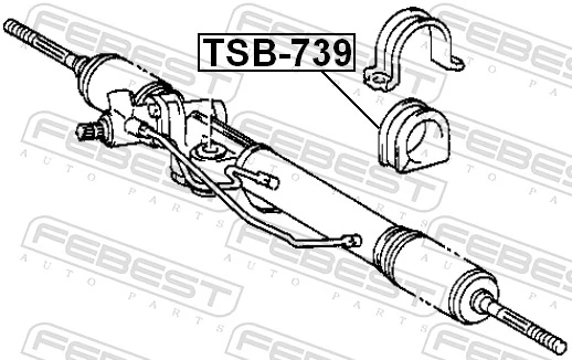 FEBEST TSB-739 Mounting, steering gear