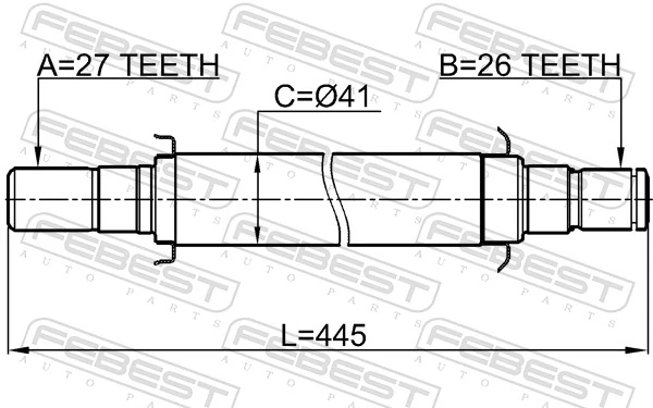 Drive Shaft 2212-SP2WDAT