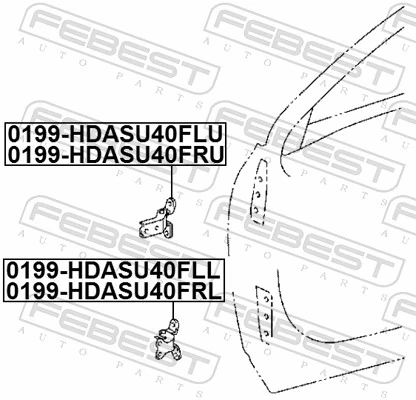 FEBEST 0199-HDASU40FLL Door Hinge