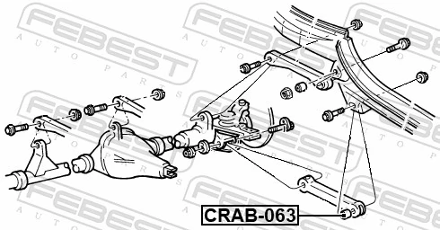Mounting, control/trailing arm CRAB-063