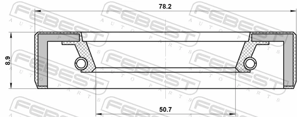 FEBEST 95FBY-52780909X Shaft Seal, differential