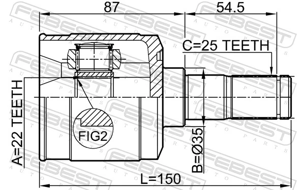 Joint Kit, drive shaft 1211-ACCAT