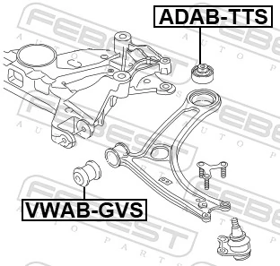 Mounting, control/trailing arm ADAB-TTS