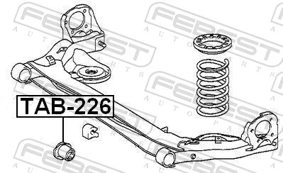 Bushing, axle beam TAB-226
