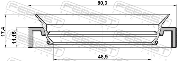 Shaft Seal, drive shaft 95HAY-50801117L
