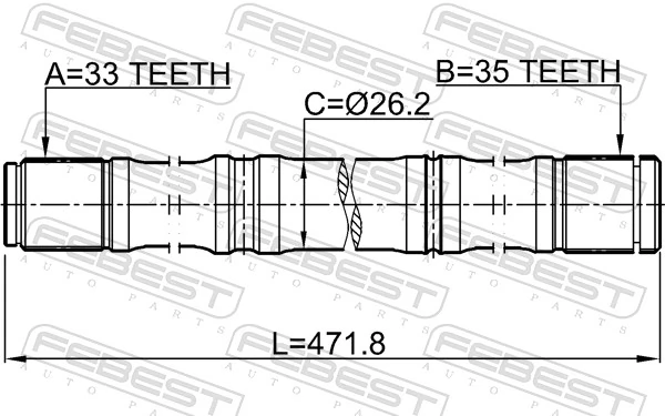Drive Shaft 0212-MR20CVT2WD