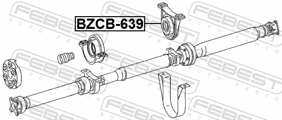FEBEST BZCB-639 Bearing, propshaft centre bearing