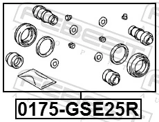 Repair Kit, brake caliper 0175-GSE25R